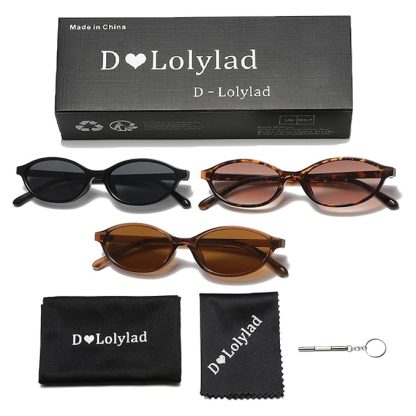 Lentes de sol retro ovaladas de ojo de gato para mujer - Imagen 5
