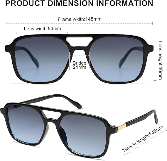 SOJOS SJ2202 Gafas de sol estilo aviador retro para hombre y mujer - Imagen 4